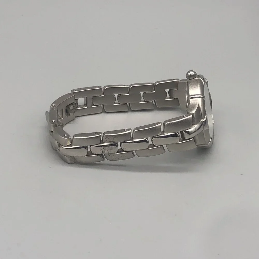 3/$30 Anne Klein Watch Women Silver Tone Round Dial 27MM Date Window New Battery